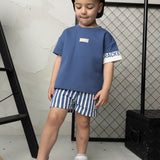 Jacob Tee & Stripe Short Set