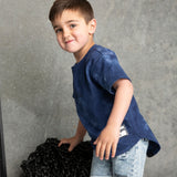 Javier Detailed Back Tee - Blue Wash - Mens