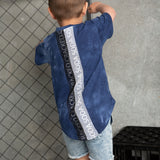 Javier Detailed Back Tee - Blue Wash - Mens