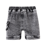 Elijah Box Tee & Denim Ash Detail Short Set