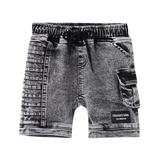 Elijah Box Tee & Denim Ash Detail Short Set
