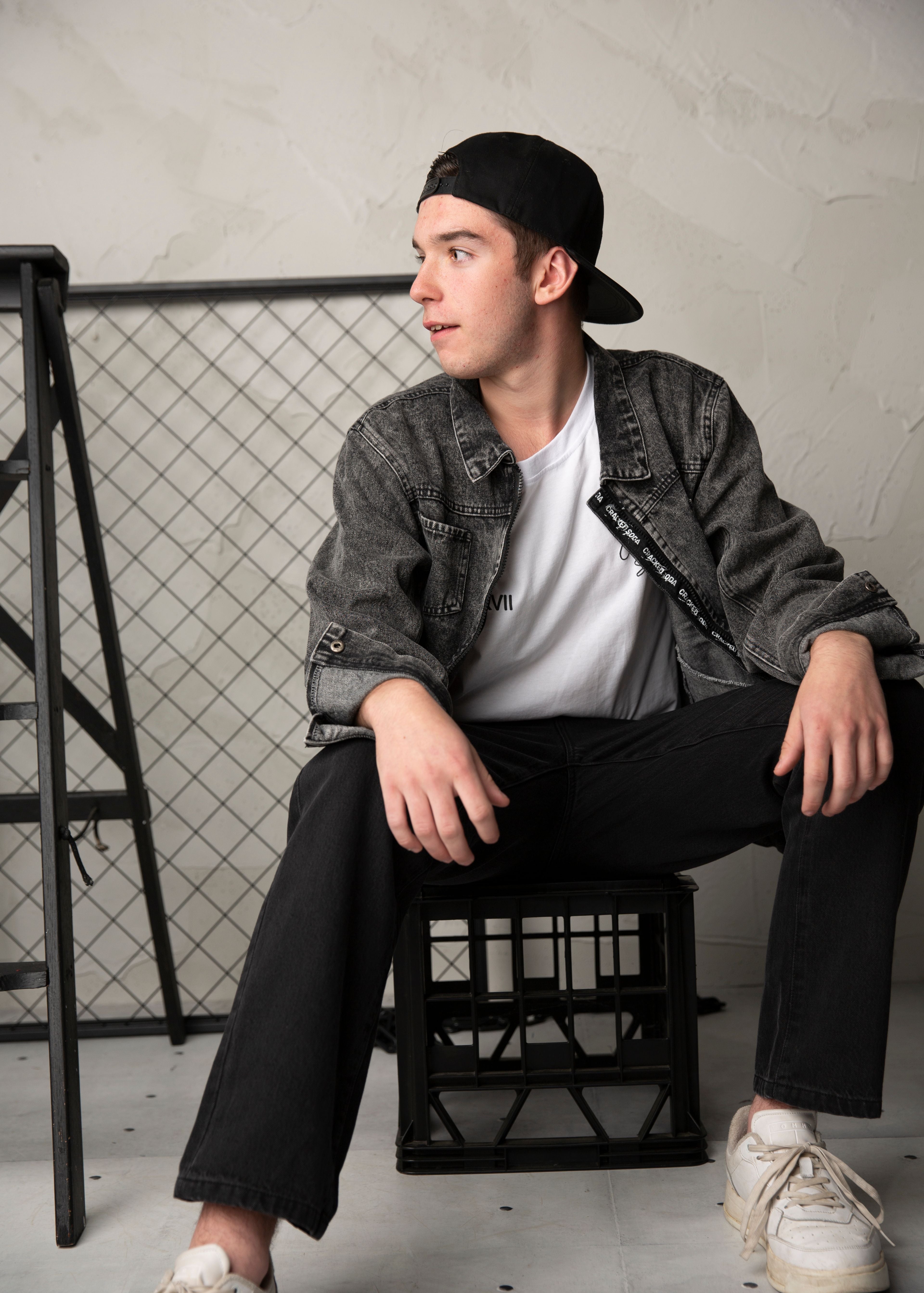 Conner Detailed Denim Jacket - Ash Mens-Clothing-Cracked Soda