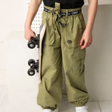 Brooklyn Casual Pants with Belt - Khaki