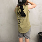 Liam Detailed Tank - Khaki