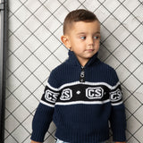 Zack Detailed Knit Jumper - Navy