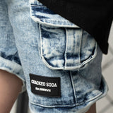 Knox CS Tee & Denim Detail Pocket Short Set