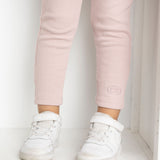 Blossom Ribbed Fleece Leggings - Grape