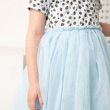 Leopard Shorts Sleeve Tutu - Blue