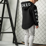 Luca Detailed Hoodie  - Black