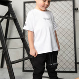Carter Detailed Sleeve Tee - White