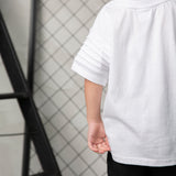 Carter Detailed Sleeve Tee - White