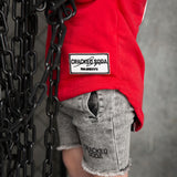 Maxwell Detailed Back Crew - Red