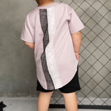 Mitchel Detail Back Tee - Washed Grape