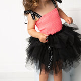 Mila Ruched CS Tutu - Pink/Black