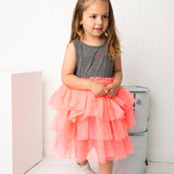 Mila CS Layered Tutu - Grey/Pink