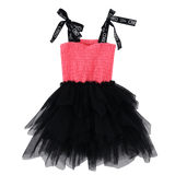 Mila Ruched CS Tutu - Pink/Black