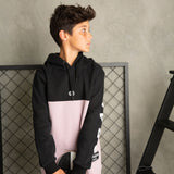 Harlan Detailed Hoodie - Black/Grape