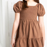 Skylar Puff Sleeve Dress - Mocha