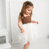 Skylar Summer Tutu - Mocha/White