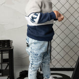 Archie Detailed Crew - Navy/Oat