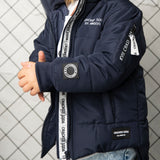 Archie Detailed Puff Jacket - Navy