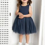 Summer Rib Straight Tutu - Navy