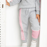 Nova Detailed Trackpant - Grey Marl/Pink