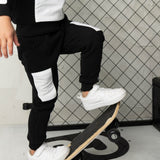Onyx Detailed Hoodie & Trackpant Set - Black & White