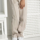 Opal Detail Trackpant - Pebble