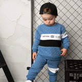 Oscar Textured Crew Set - Blue