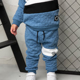Oscar Textured Crew Set - Blue