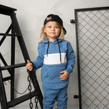Oscar Textured Hoodie - Blue