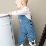 Oscar Textured Overall Set - Blue