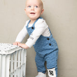 Oscar Textured Overall Set - Blue