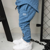 Oscar Textured Trackpants - Blue