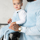 Ash Detailed Overall Set - Ice Blue