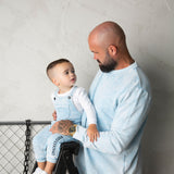 Ash Detailed Overall Set - Ice Blue