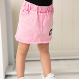 Mila Denim Skirt - Pink