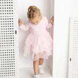 Scarlett Ribbed Fleece Shredded Tutu - Pink