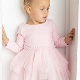 Scarlett Ribbed Fleece Shredded Tutu - Pink