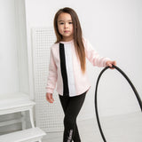 Cleo Detailed Embossed  Fleece Crew - Pink