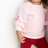 Scarlett Pink Bow Crew & Cherry Legging Set