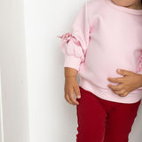 Scarlett Pink Bow Crew & Cherry Legging Set