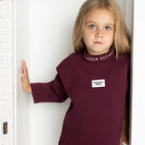 Blossom Detail Sports Crew - Plum