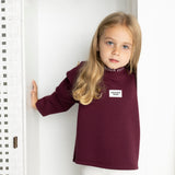 Blossom Detail Sports Crew - Plum