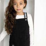 Polly Detailed Pinafore - Black