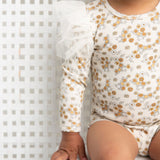 Poppy Fleece Ribbed Bodysuit - Floral