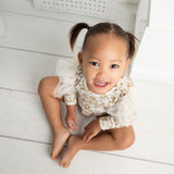 Poppy Fleece Ribbed Bodysuit - Floral