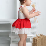Poppy Check Overall Dress
