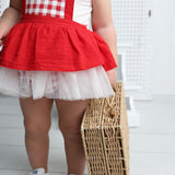 Poppy Check Overall Dress